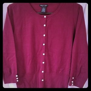 Pin up style Maroon cardigan
